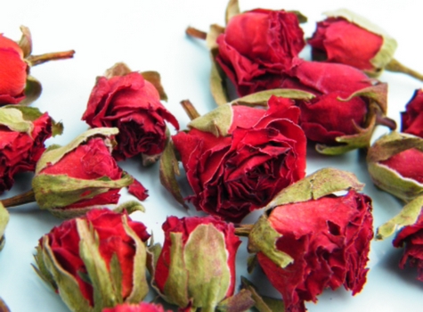 Dried miniature rose flower