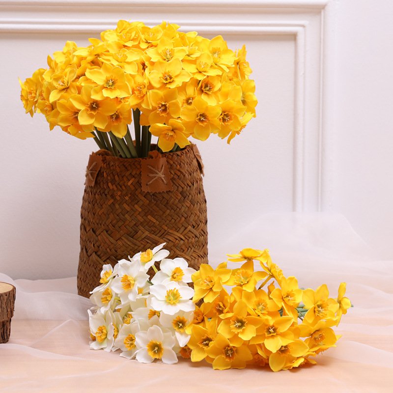 fresh cut daffodil flowers